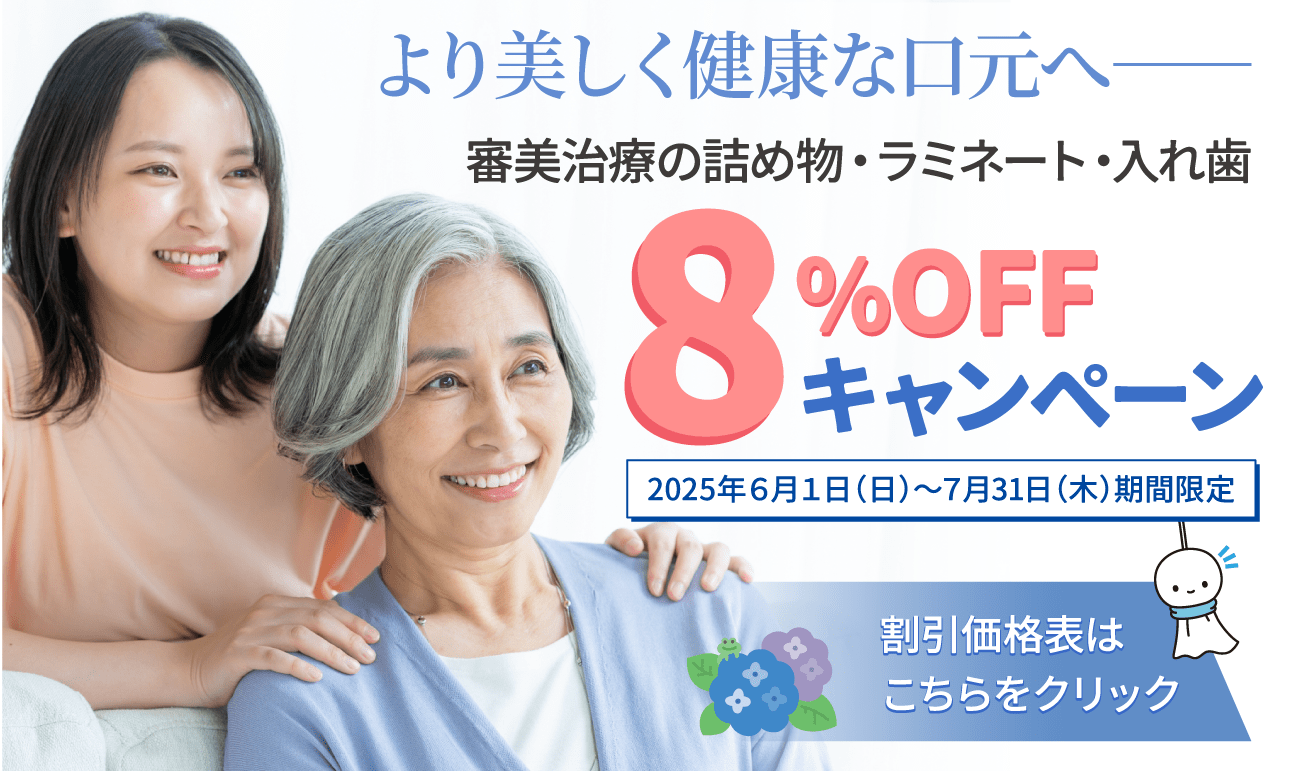 補綴（ほてつ）物割引キャンペーンバナー