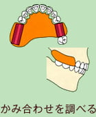 かみ合わせを調べる